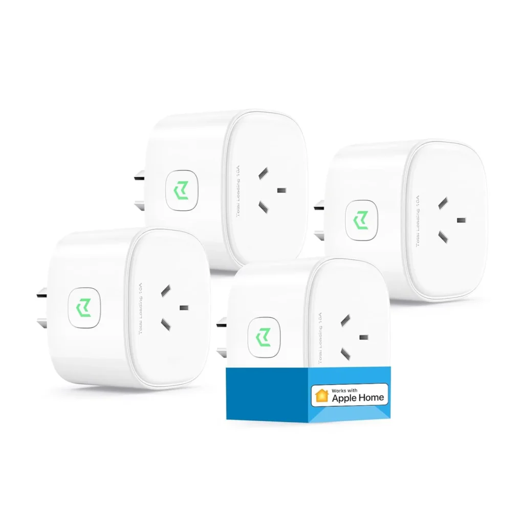 Meross Smart Plug Mini compatible with Apple HomeKit controlling a lamp