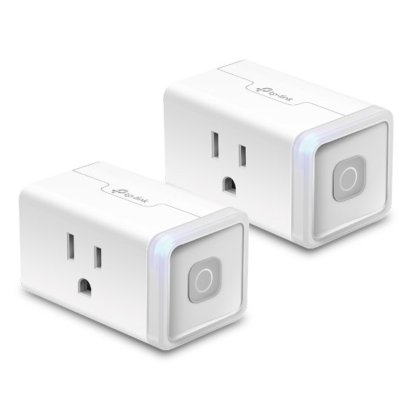 TP-Link Kasa Smart Wi-Fi Plug HS103 controlling a lamp through a wall outlet